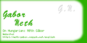 gabor meth business card